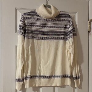 😀3 for $20😀 Croft & Barrow Cream and Gray Turtleneck Sweater